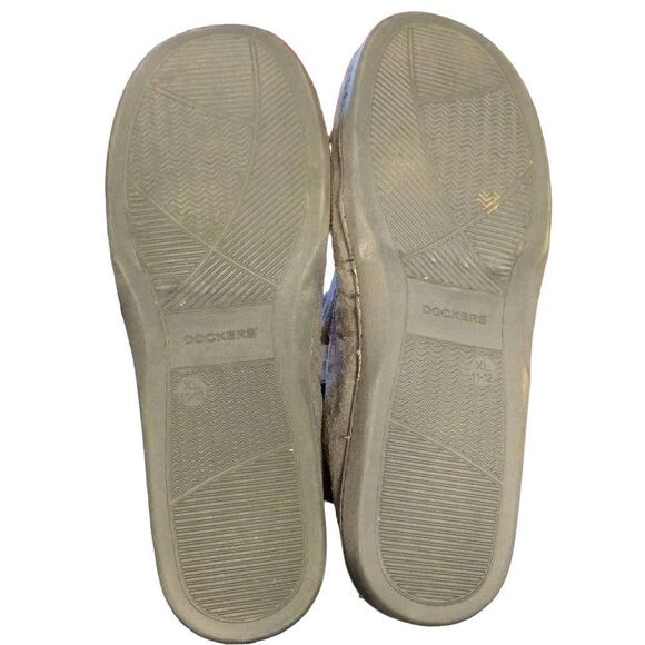 DOCKERS MEN'S GRAY COMFORT ROUND TOE SLIP ON SLIPPERS SIZE 11-12 XL lightly used - Picture 2 of 7